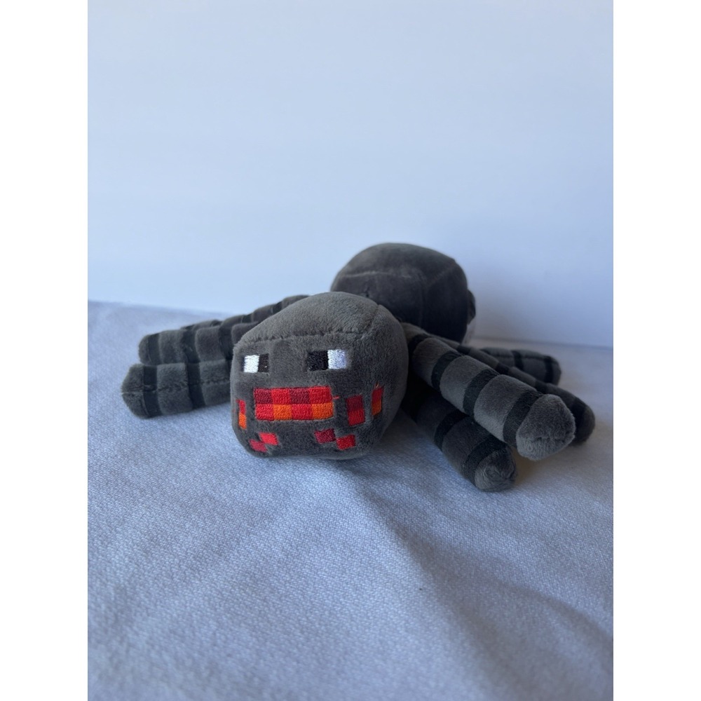 2014 Mojang Minecraft Spider Plush 6.5 inch Gray Jazwares Stuffed Toy with Tag